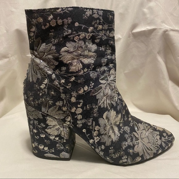 Merona Denim Embroidered Booties - Picture 1 of 5